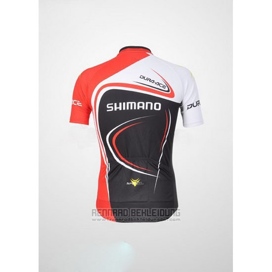 2011 Fahrradbekleidung Shimano Rot und Shwarz Trikot Kurzarm und Tragerhose