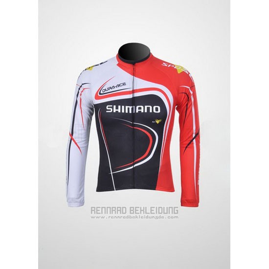2011 Fahrradbekleidung Shimano Rot und Shwarz Trikot Langarm und Tragerhose - zum Schließen ins Bild klicken