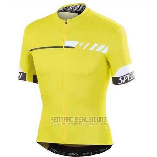 2015 Fahrradbekleidung Specialized Hell Gelb Trikot Kurzarm und Tragerhose