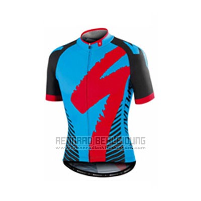 2016 Fahrradbekleidung Specialized Blau und Shwarz Trikot Kurzarm und Tragerhose - zum Schließen ins Bild klicken