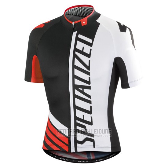 2016 Fahrradbekleidung Specialized Licht Shwarz und Wei Trikot Kurzarm und Tragerhose