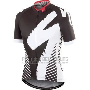 2016 Fahrradbekleidung Specialized Shwarz und Grau Trikot Kurzarm und Tragerhose - zum Schließen ins Bild klicken