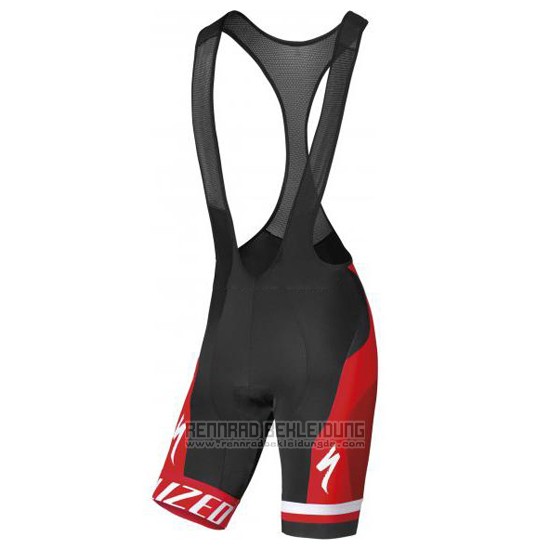 2016 Fahrradbekleidung Specialized Shwarz und Rot Trikot Kurzarm und Tragerhose