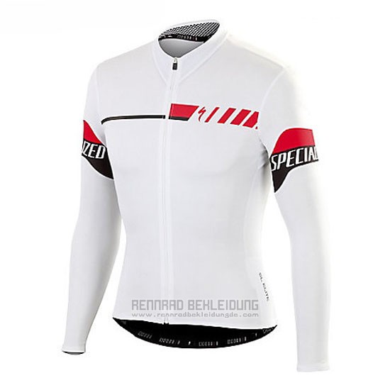 2016 Fahrradbekleidung Specialized Wei Trikot Langarm und Tragerhose