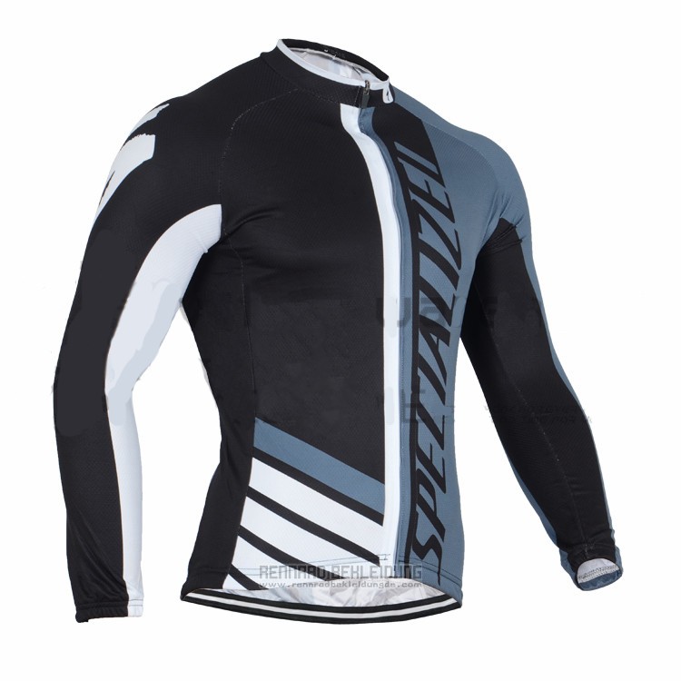 2016 Fahrradbekleidung Specialized Wei und Blau Trikot Langarm und Tragerhose