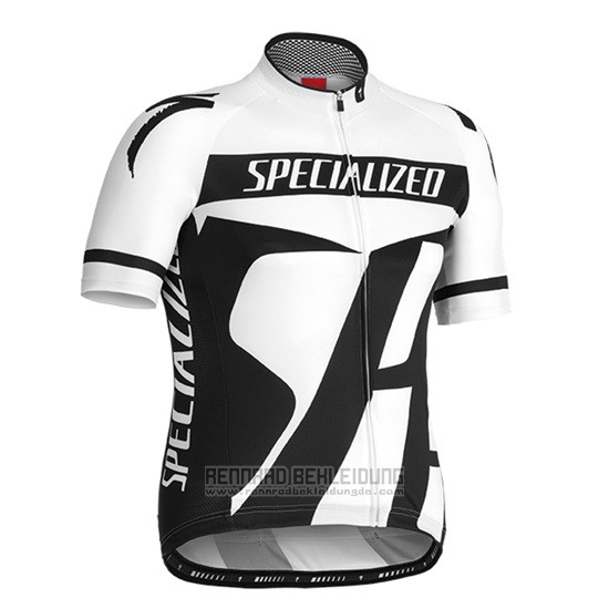 2016 Fahrradbekleidung Specialized Wei und Grau Trikot Kurzarm und Tragerhose