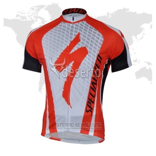 2018 Fahrradbekleidung Specialized Rot Wei Trikot Kurzarm Tragerhose