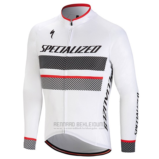 2018 Fahrradbekleidung Specialized Wei Trikot Langarm und Tragerhose