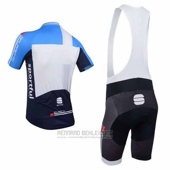 2013 Fahrradbekleidung Sportful Wei und Azurblau Trikot Kurzarm und Tragerhose - zum Schließen ins Bild klicken