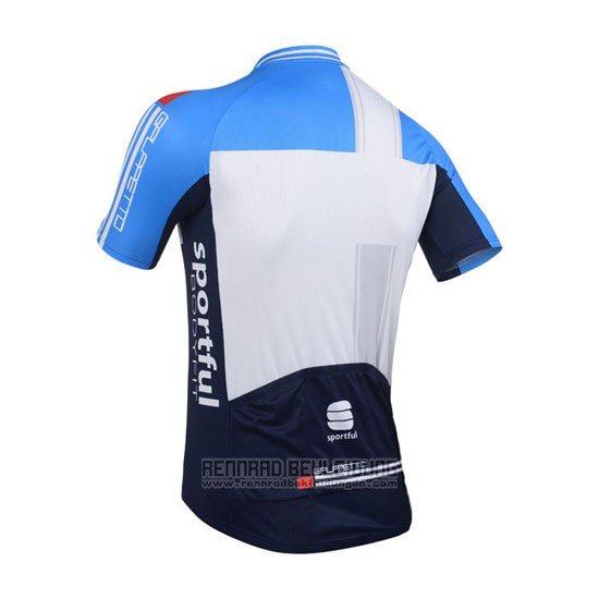 2013 Fahrradbekleidung Sportful Wei und Azurblau Trikot Kurzarm und Tragerhose - zum Schließen ins Bild klicken