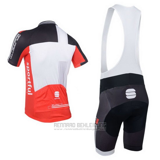 2013 Fahrradbekleidung Sportful Wei und Rot Trikot Kurzarm und Tragerhose