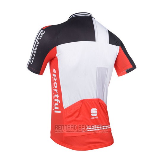 2013 Fahrradbekleidung Sportful Wei und Rot Trikot Kurzarm und Tragerhose