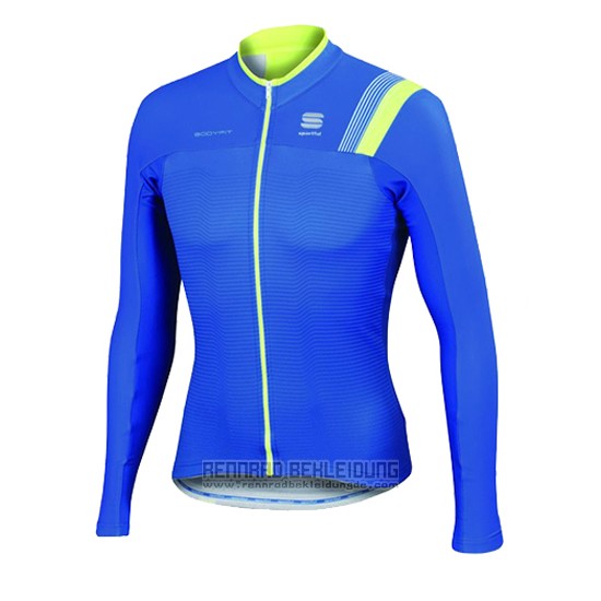 2016 Fahrradbekleidung Sportful Blau und Grun Trikot Langarm und Tragerhose