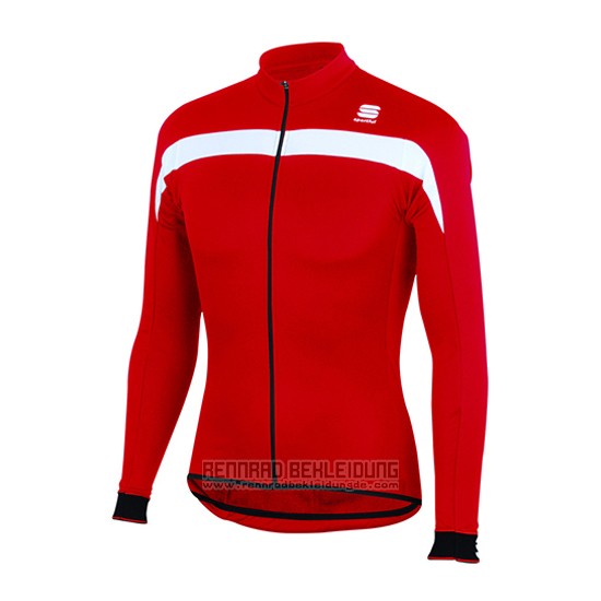 2016 Fahrradbekleidung Sportful Rot und Wei Trikot Langarm und Tragerhose - zum Schließen ins Bild klicken