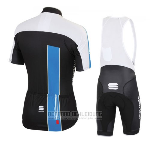 2016 Fahrradbekleidung Sportful Shwarz Blau Trikot Kurzarm und Tragerhose