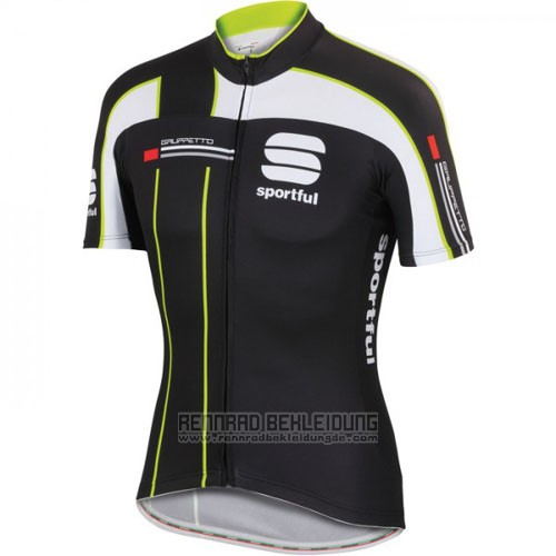 2016 Fahrradbekleidung Sportful Shwarz Grun Trikot Kurzarm und Tragerhose