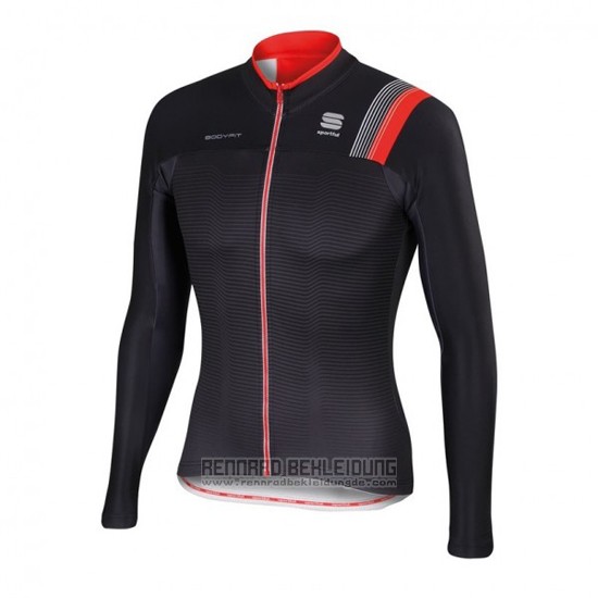 2016 Fahrradbekleidung Sportful Shwarz Trikot Langarm und Tragerhose