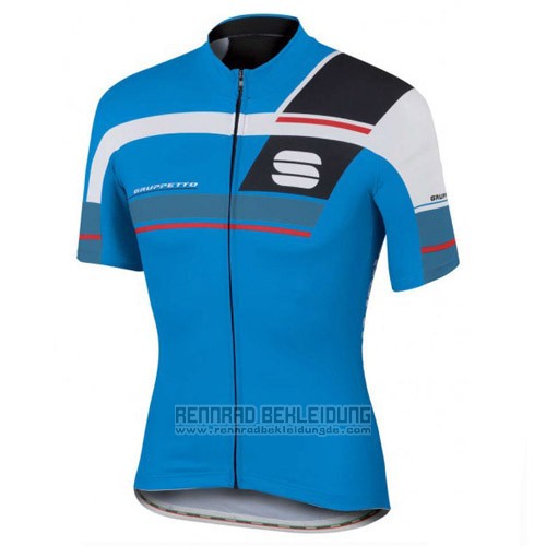 2016 Fahrradbekleidung Sportful Shwarz und Blau Trikot Kurzarm und Tragerhose - zum Schließen ins Bild klicken