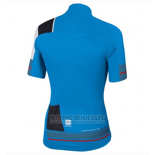 2016 Fahrradbekleidung Sportful Shwarz und Blau Trikot Kurzarm und Tragerhose - zum Schließen ins Bild klicken