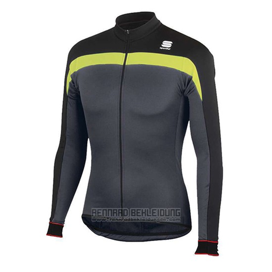 2016 Fahrradbekleidung Sportful Shwarz und Gelb Trikot Langarm und Tragerhose