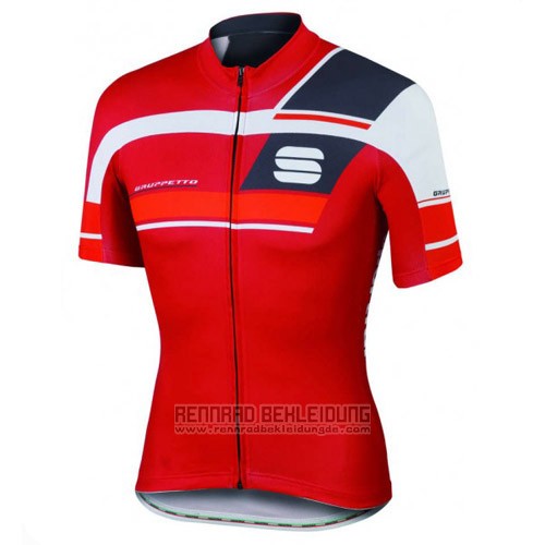 2016 Fahrradbekleidung Sportful Shwarz und Rot Trikot Kurzarm und Tragerhose - zum Schließen ins Bild klicken