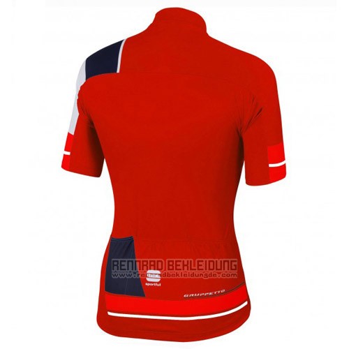 2016 Fahrradbekleidung Sportful Shwarz und Rot Trikot Kurzarm und Tragerhose