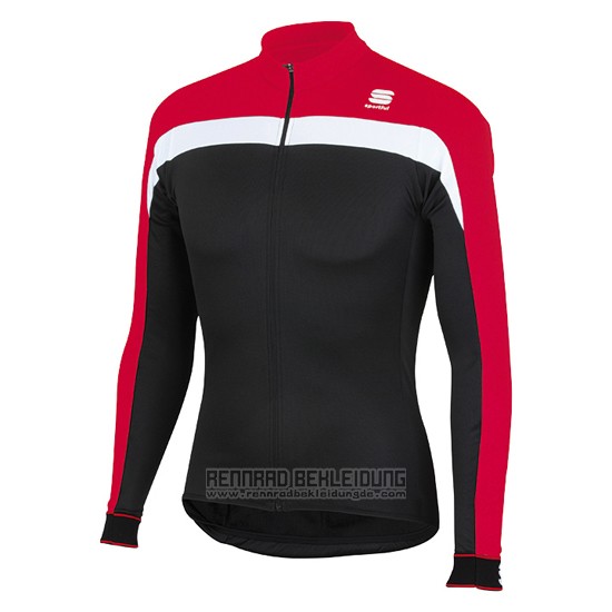 2016 Fahrradbekleidung Sportful Shwarz und Rot Trikot Langarm und Tragerhose