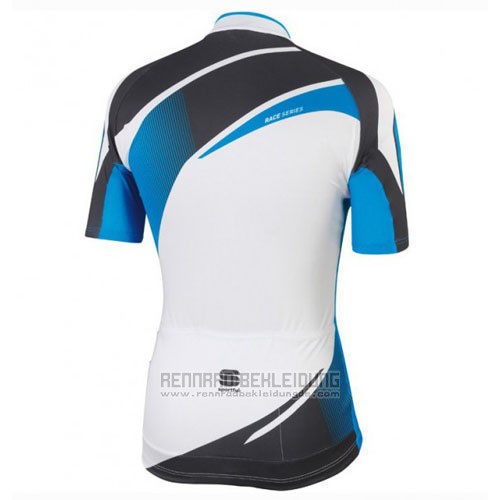 2016 Fahrradbekleidung Sportful Wei und Blau Trikot Kurzarm und Tragerhose