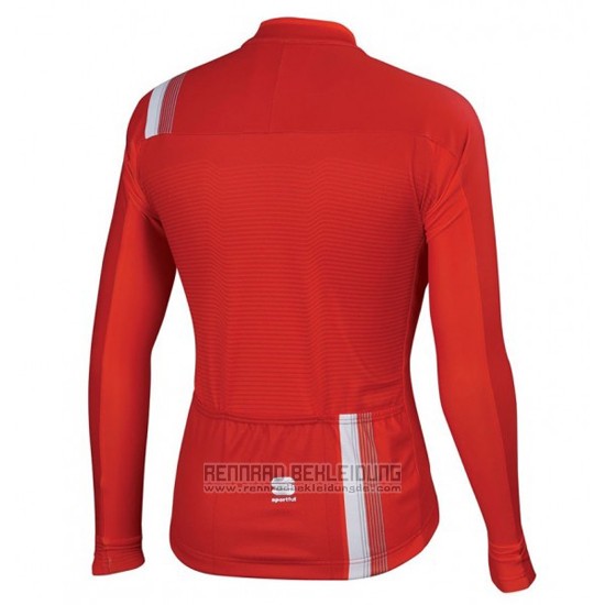 2016 Fahrradbekleidung Sportful Wei und Rot Trikot Langarm und Tragerhose