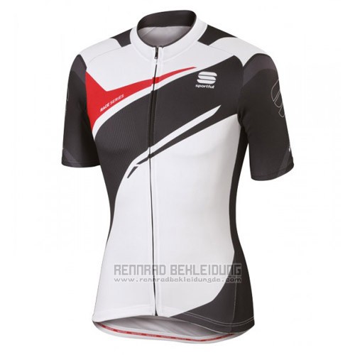 2016 Fahrradbekleidung Sportful Wei und Shwarz Trikot Kurzarm und Tragerhose