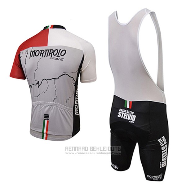 2017 Fahrradbekleidung Sportful Mortirolo Grau Trikot Kurzarm und Tragerhose