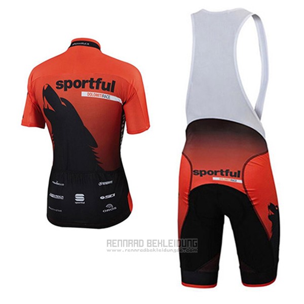 2017 Fahrradbekleidung Sportful Orange Trikot Kurzarm und Tragerhose - zum Schließen ins Bild klicken