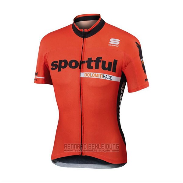 2017 Fahrradbekleidung Sportful Orange Trikot Kurzarm und Tragerhose