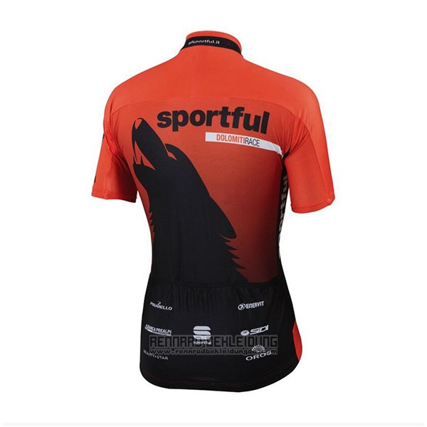 2017 Fahrradbekleidung Sportful Orange Trikot Kurzarm und Tragerhose