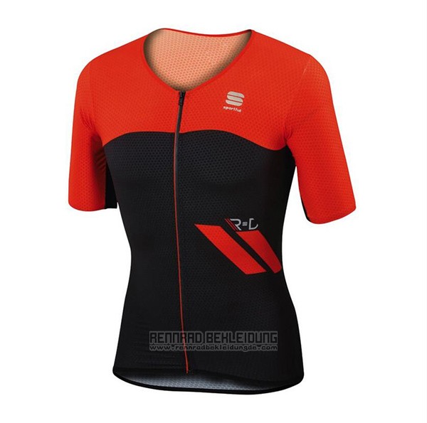 2017 Fahrradbekleidung Sportful Rot und Shwarz Trikot Kurzarm und Tragerhose