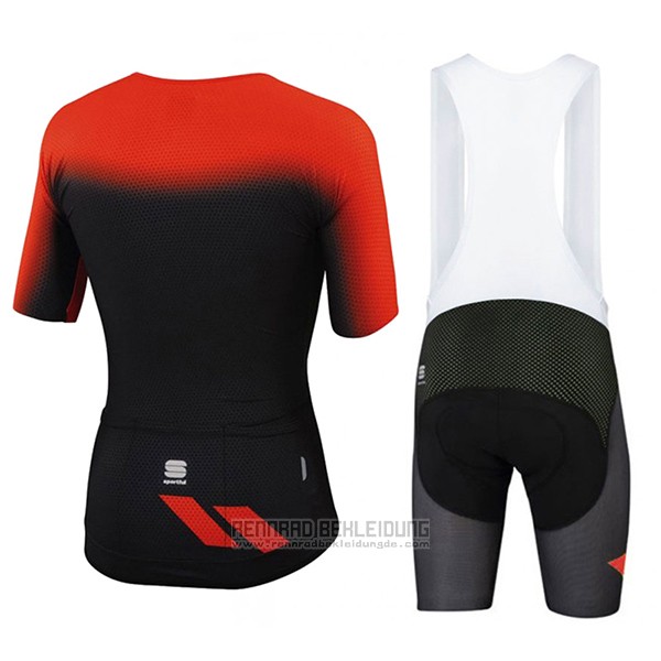 2017 Fahrradbekleidung Sportful Rot und Shwarz Trikot Kurzarm und Tragerhose