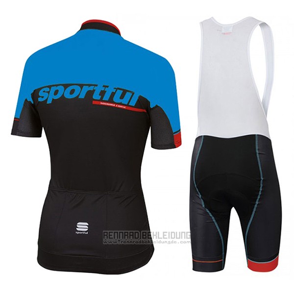 2017 Fahrradbekleidung Sportful Sc Blau und Shwarz Trikot Kurzarm und Tragerhose
