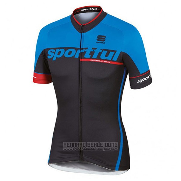2017 Fahrradbekleidung Sportful Sc Blau und Shwarz Trikot Kurzarm und Tragerhose