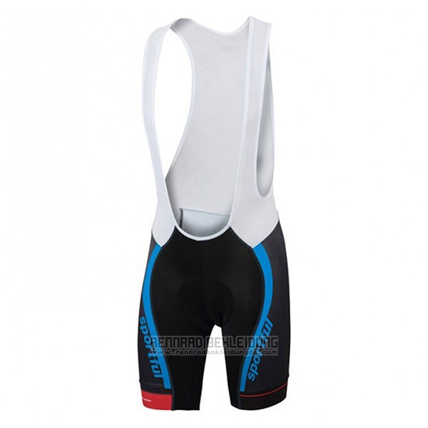 2017 Fahrradbekleidung Sportful Sc Blau und Shwarz Trikot Kurzarm und Tragerhose