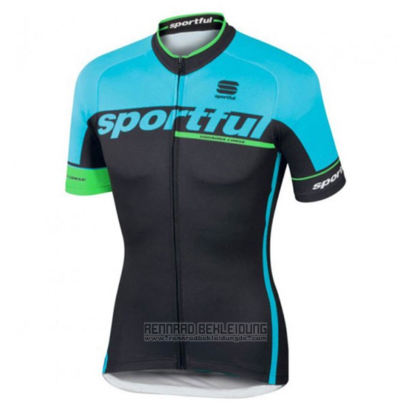 2017 Fahrradbekleidung Sportful Sc Hellblau und Shwarz Trikot Kurzarm und Tragerhose