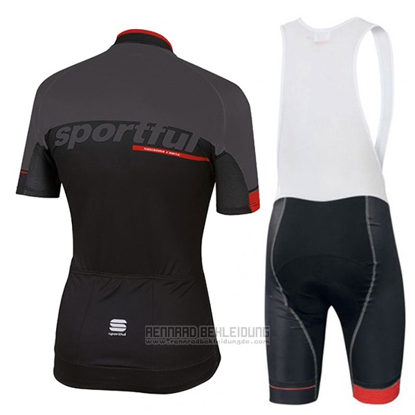 2017 Fahrradbekleidung Sportful Sc Shwarz Trikot Kurzarm und Tragerhose