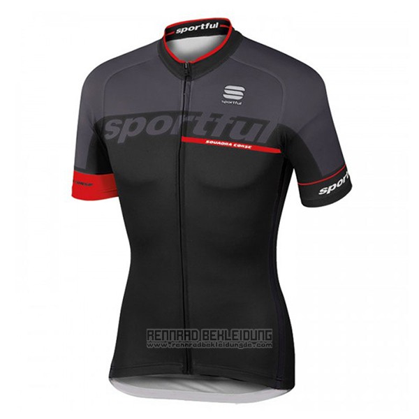 2017 Fahrradbekleidung Sportful Sc Shwarz Trikot Kurzarm und Tragerhose