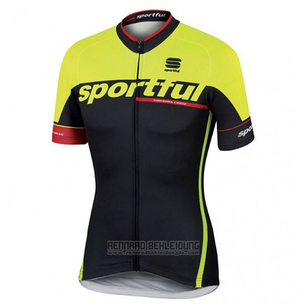 2017 Fahrradbekleidung Sportful Sc Shwarz und Grun Trikot Kurzarm und Tragerhose