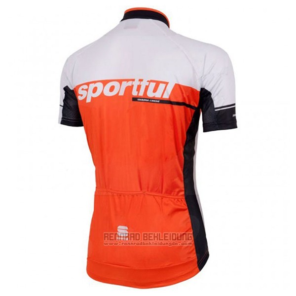 2017 Fahrradbekleidung Sportful Sc Wei und Orange Trikot Kurzarm und Tragerhose