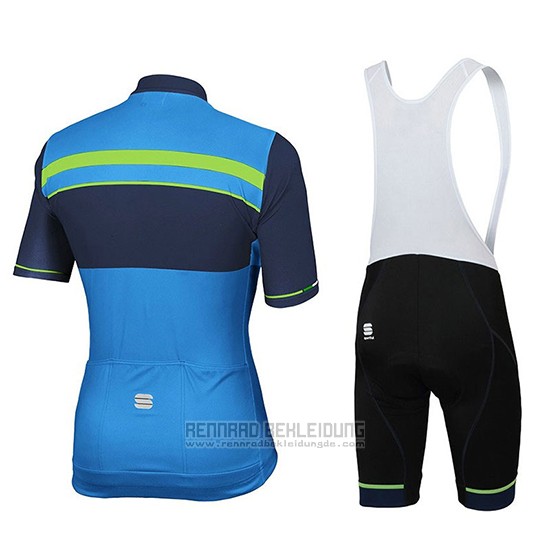 2018 Fahrradbekleidung Sportful Blau Trikot Kurzarm und Tragerhose - zum Schließen ins Bild klicken