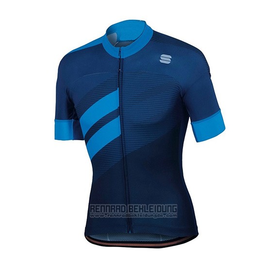 2018 Fahrradbekleidung Sportful Dunkel Blau Trikot Kurzarm und Tragerhose