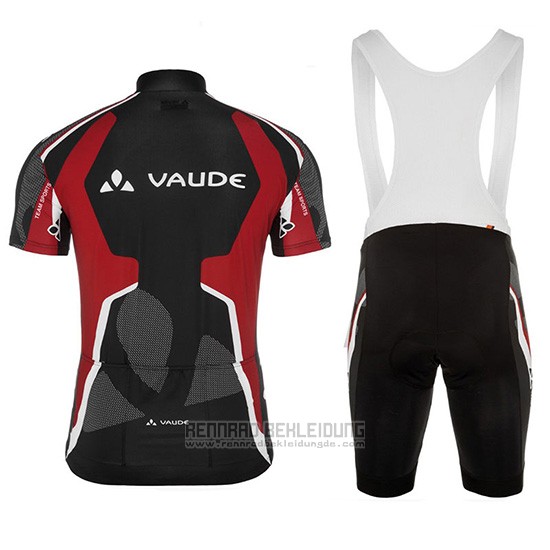 2018 Fahrradbekleidung Vaude Shwarz und Rot Trikot Kurzarm und Tragerhose