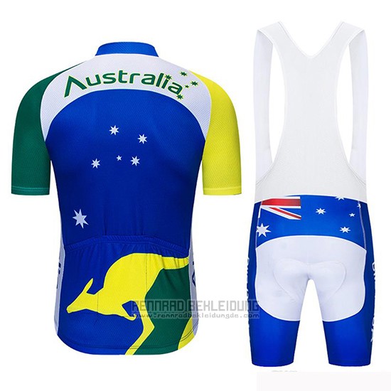 2019 Fahrradbekleidung Australien Trikot Kurzarm und Tragerhose