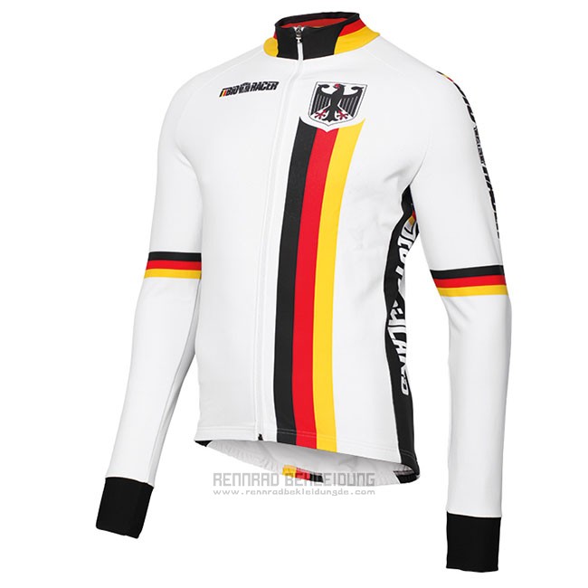 2018 Fahrradbekleidung Belgien Wei Trikot Langarm und Tragerhose - zum Schließen ins Bild klicken