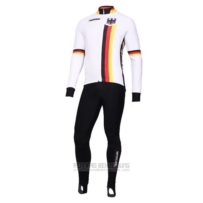 2018 Fahrradbekleidung Belgien Wei Trikot Langarm und Tragerhose - zum Schließen ins Bild klicken